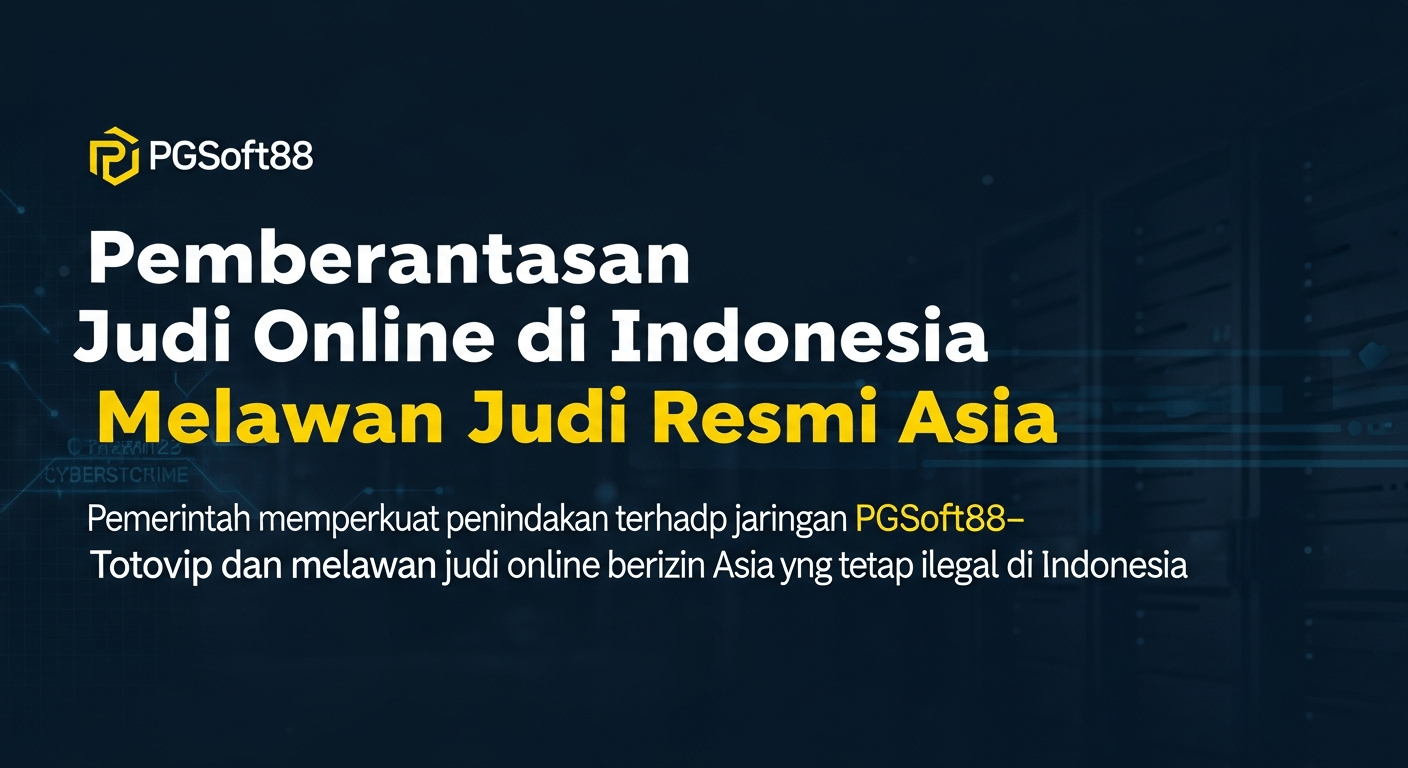 Pemberantasan Judi Online di Indonesia Melawan Judi Resmi Asia